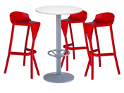 3 x KERDONIS rouge / 1 x JERSEY blanc : ensemble de mobiliers en location